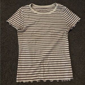 Striped Short Sleeve Top